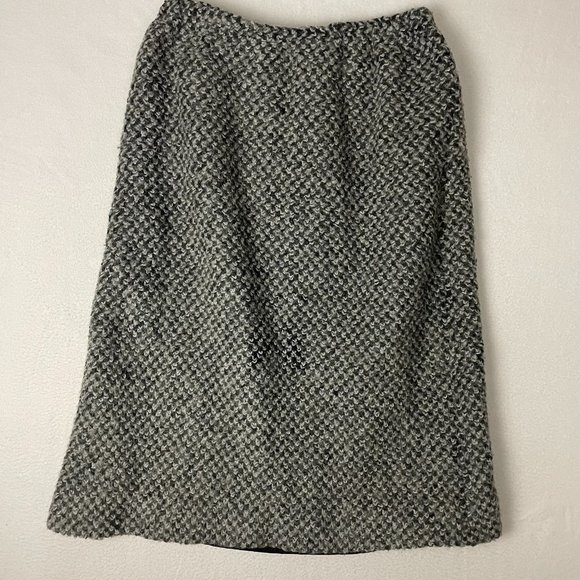 Vtg 70s MJ Seattle Womens XL Gray Mohair Wool Boucle A Line Skirt Made in USA - Picture 6 of 14